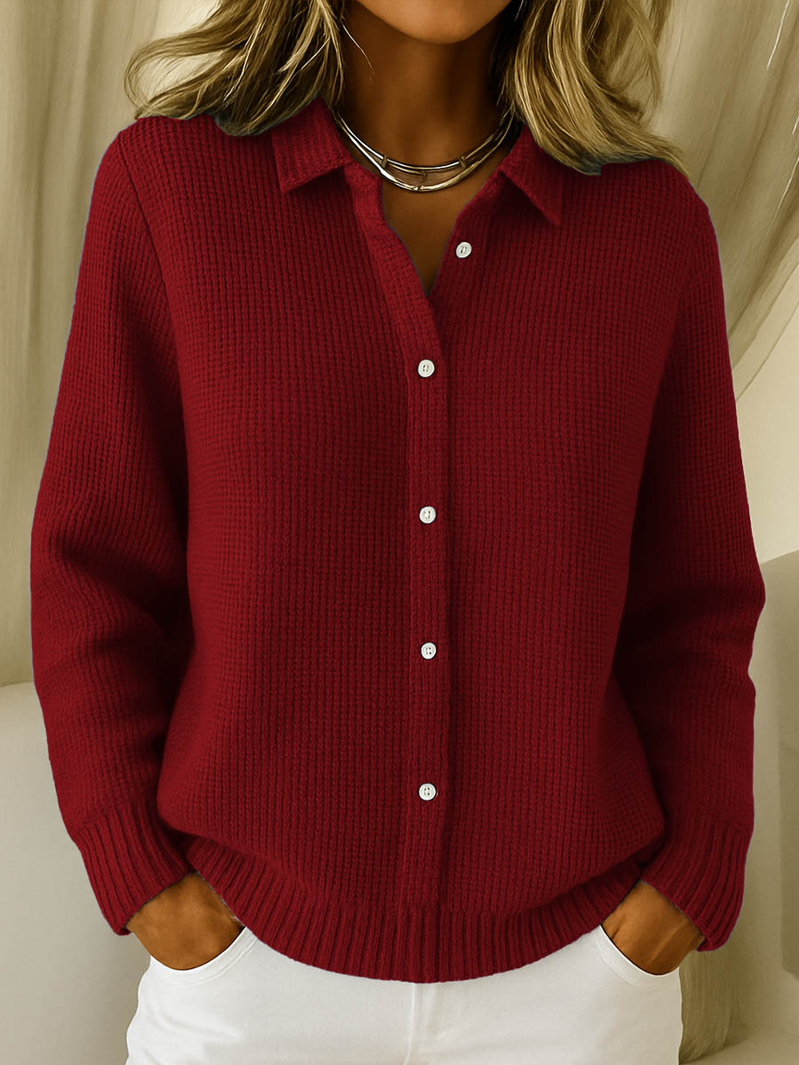 Elise | Classic Knit Button Cardigan