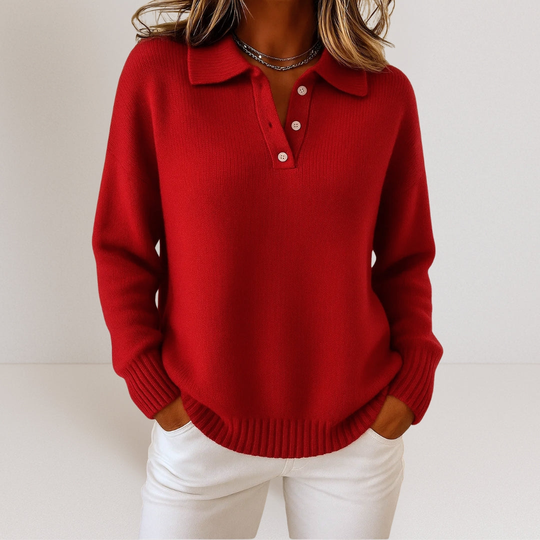Livia | Soft knit sweater with collar