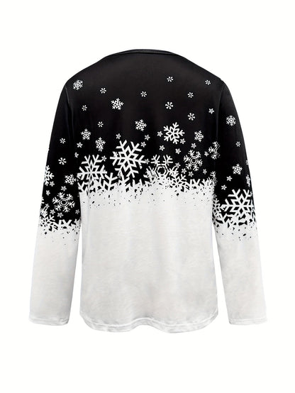 Abbey | Winter Print Long-Sleeve Top
