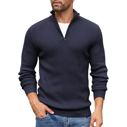 Chris | Ribbed Half-Zip Sweater