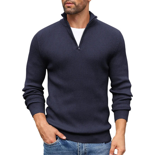 Chris | Ribbed Half-Zip Sweater