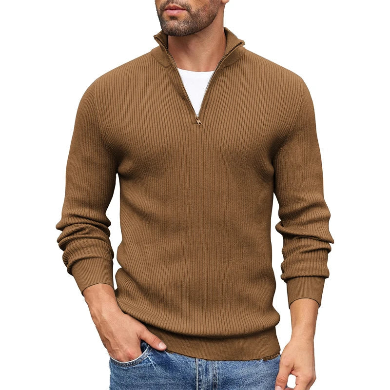 Chris | Ribbed Half-Zip Sweater