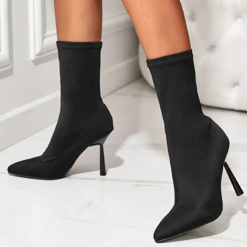 Juno | Nylon Stiletto Boot