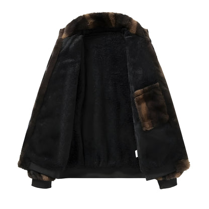 Ember | Retro Faux Fur Bomber Jacket