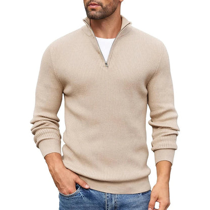 Chris | Ribbed Half-Zip Sweater