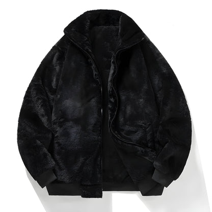 Ember | Retro Faux Fur Bomber Jacket