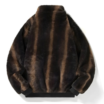 Ember | Retro Faux Fur Bomber Jacket