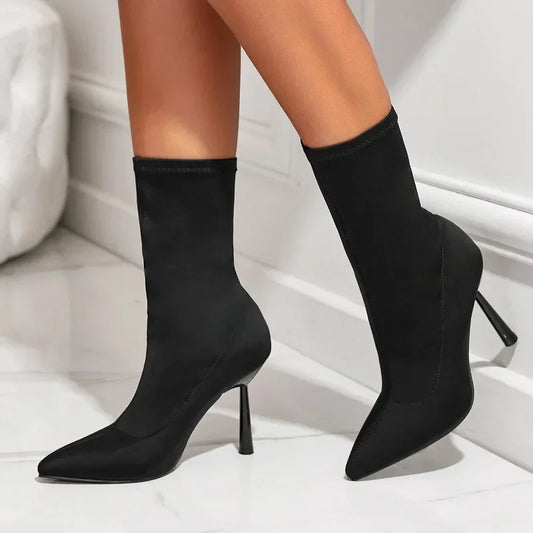 Juno | Nylon Stiletto Boot