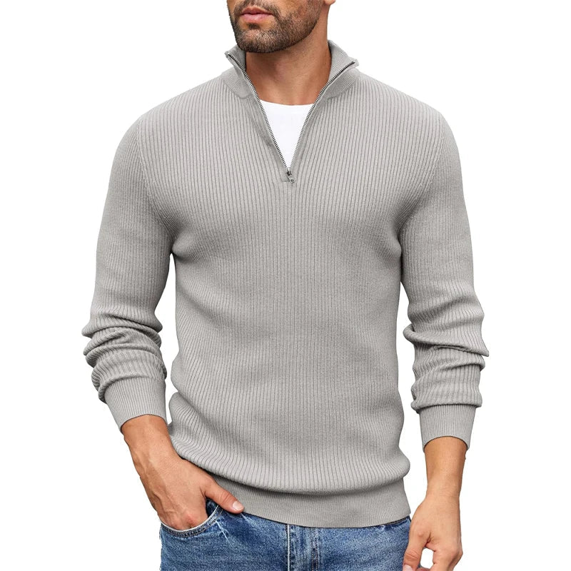 Chris | Ribbed Half-Zip Sweater
