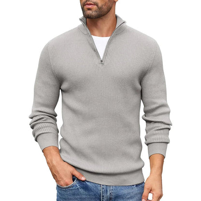 Chris | Ribbed Half-Zip Sweater