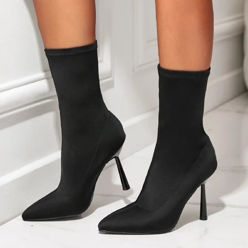Juno | Nylon Stiletto Boot