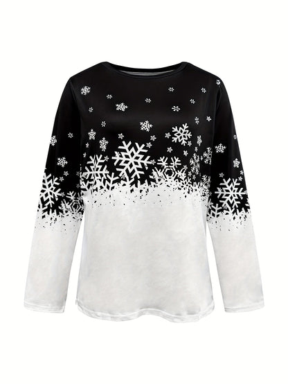 Abbey | Winter Print Long-Sleeve Top