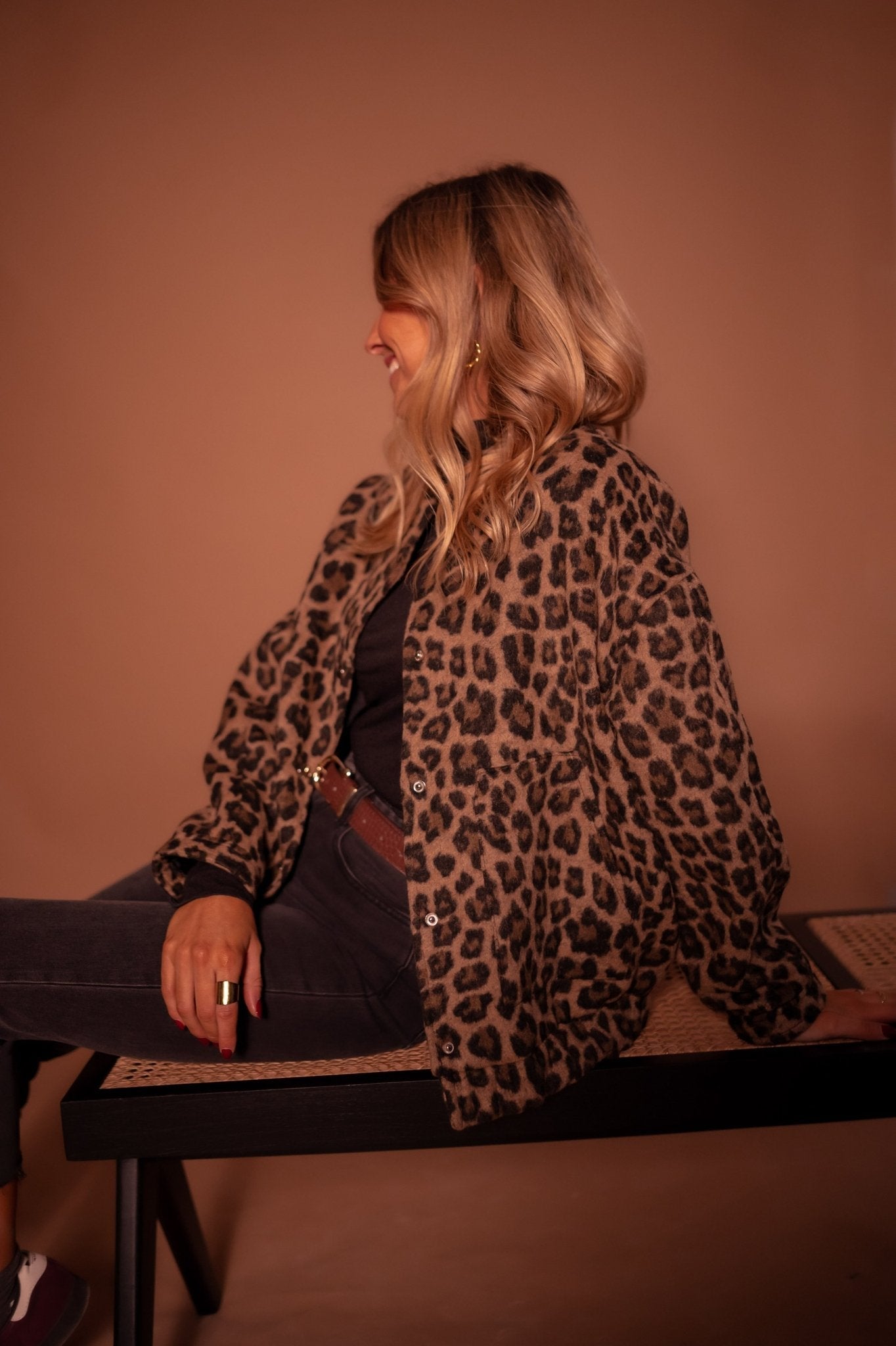 Quinn | Trendy Jacket with Leopard Print